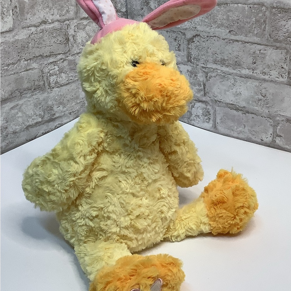 Chasing Fireflies Manhattan Toy Easter Duck Rabbit Ears Plush 16” Stuffed Animal